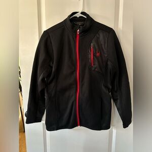 Spyder Red and Black Womens Zipper Down Fitted Jacket Size XL (18/20)